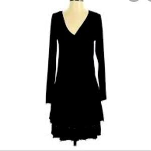 Plenty Tracy Reese Black Beaded Boho Wrap Dress Womens S Long Sleeve Whimigoth